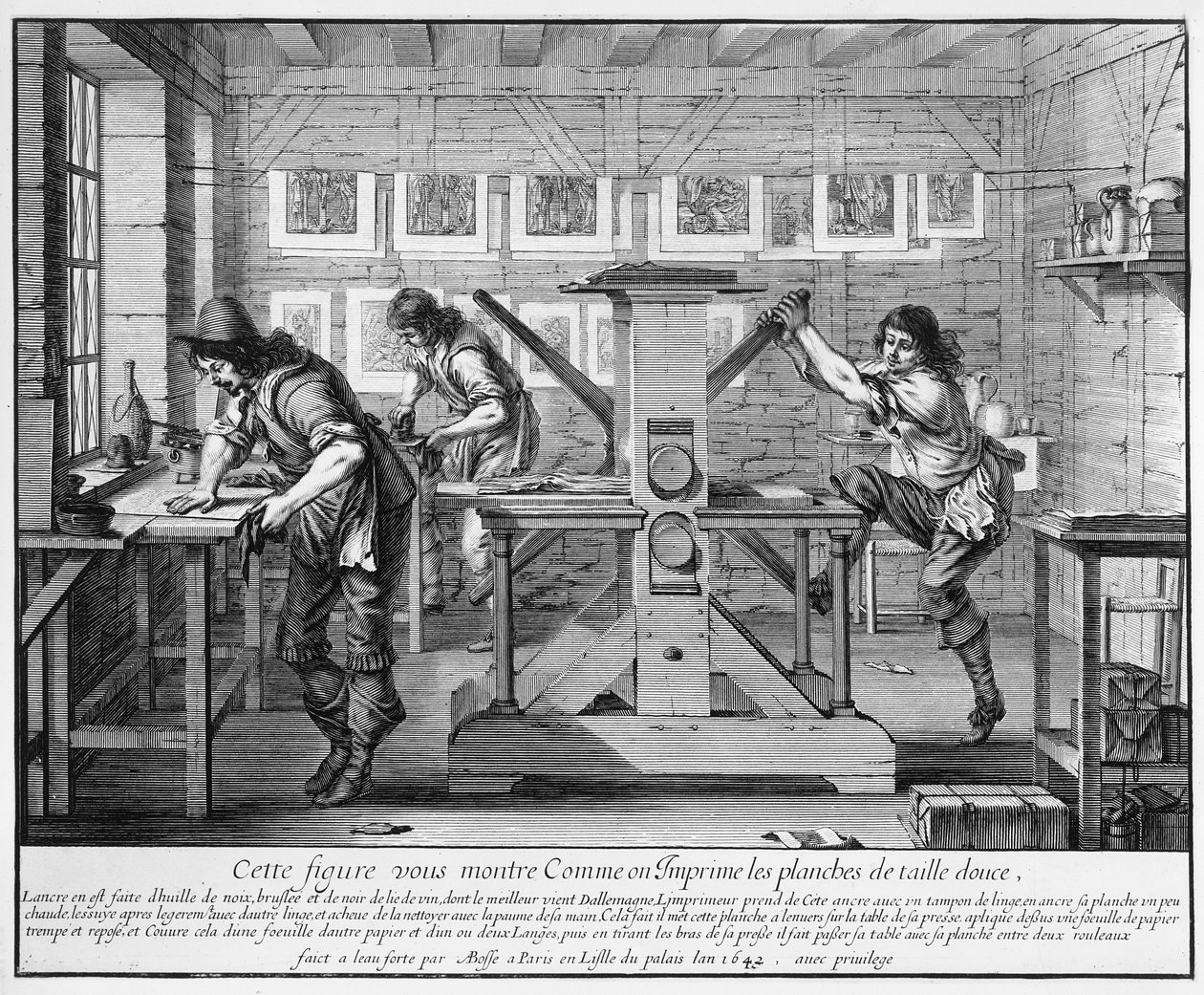Fransk trykkeri, 1642 af Abraham Bosse