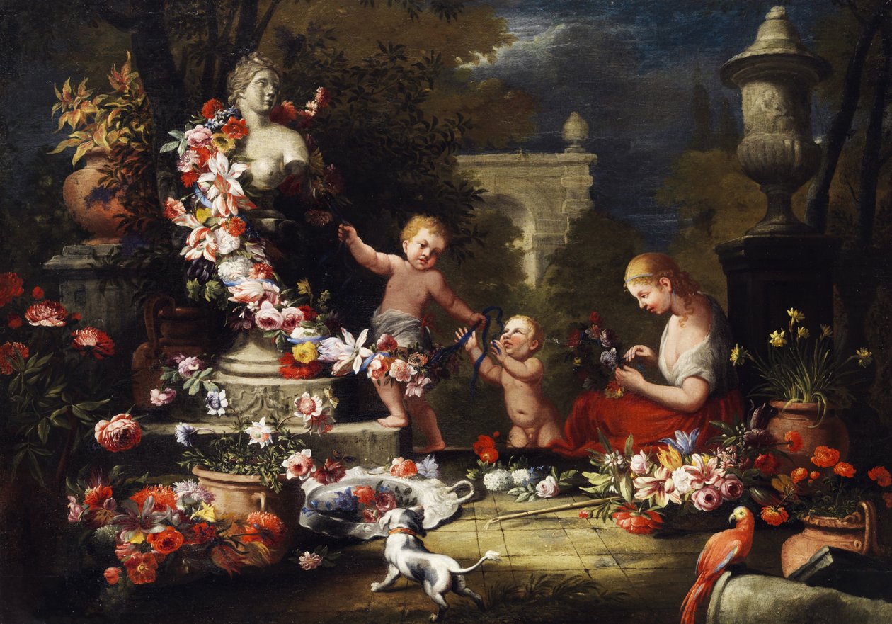 At give blomster til gudinden Venus af Abraham Brueghel