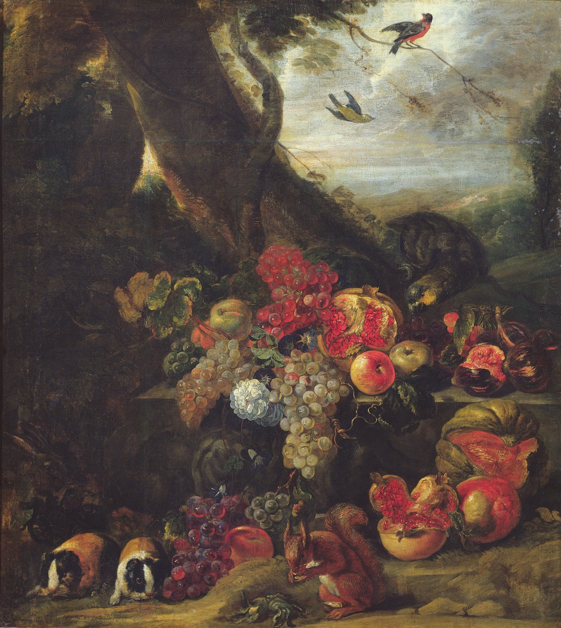 Frugt og dyr af Abraham Brueghel