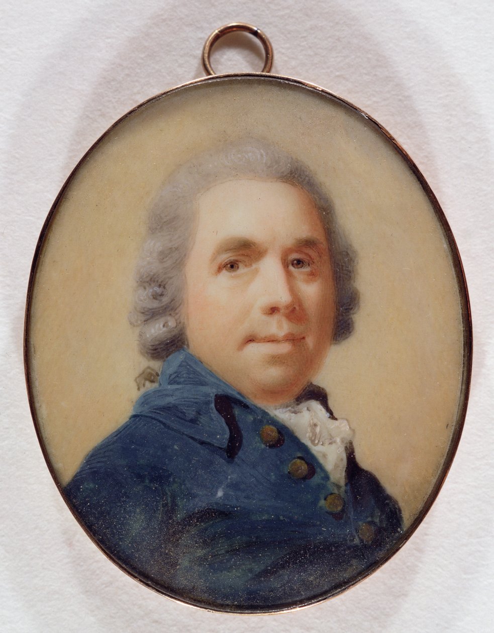 Portræt af en gentleman (wc og gouache på elfenben) af Abraham Daniel