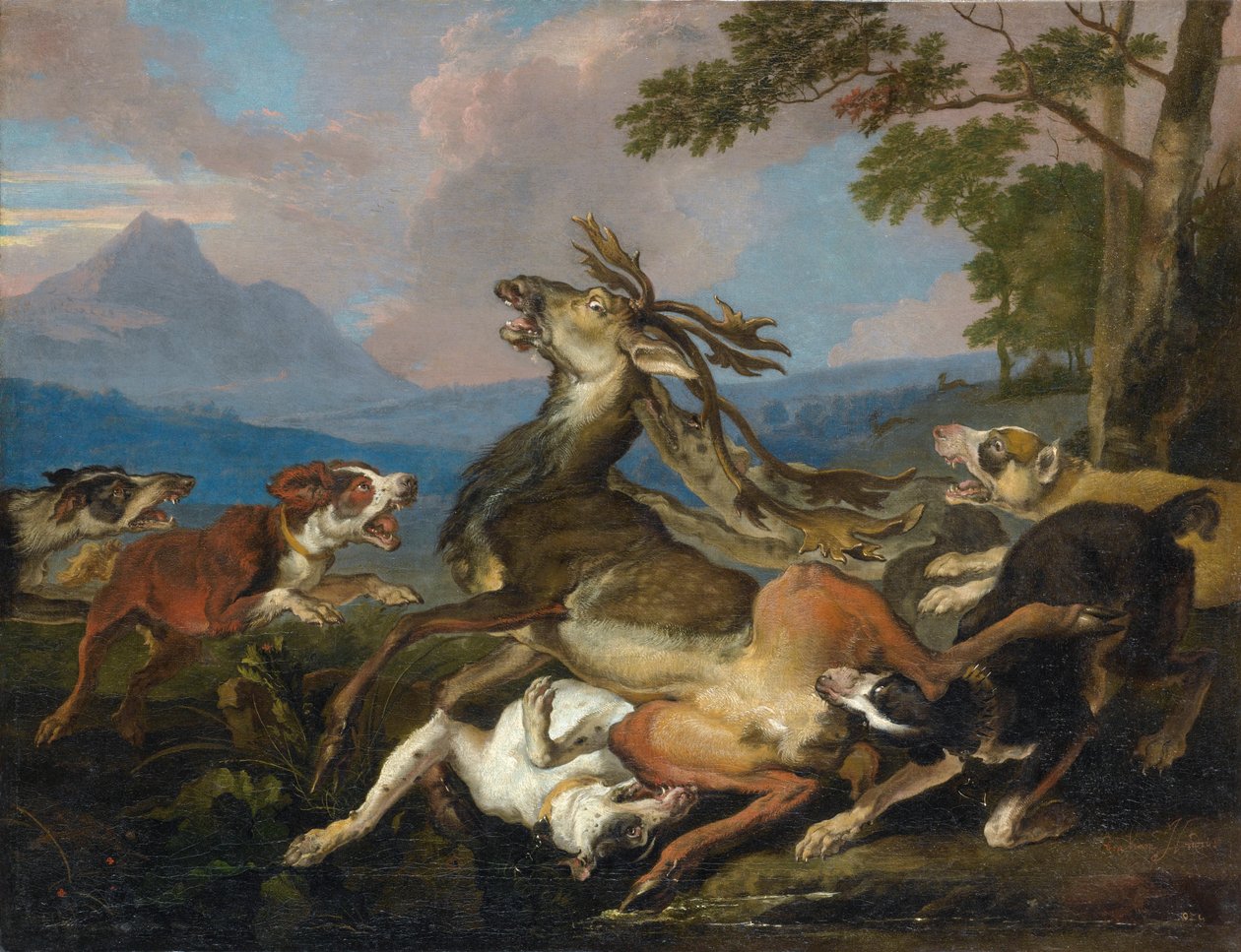Halali du Cerf af Abraham Danielsz. Hondius