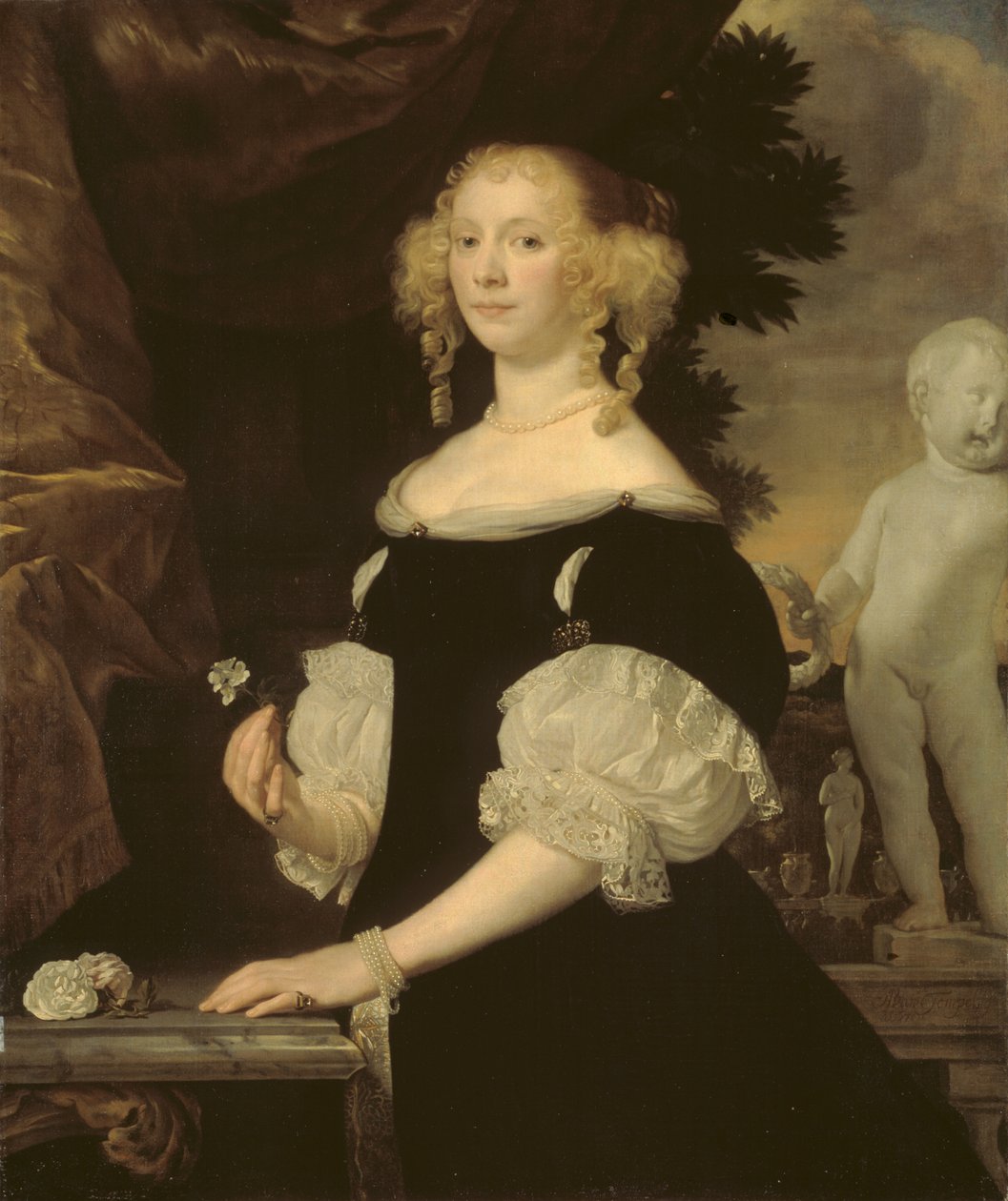 Portræt af enken efter admiral van Balen af Abraham Lambertsz van den Tempel