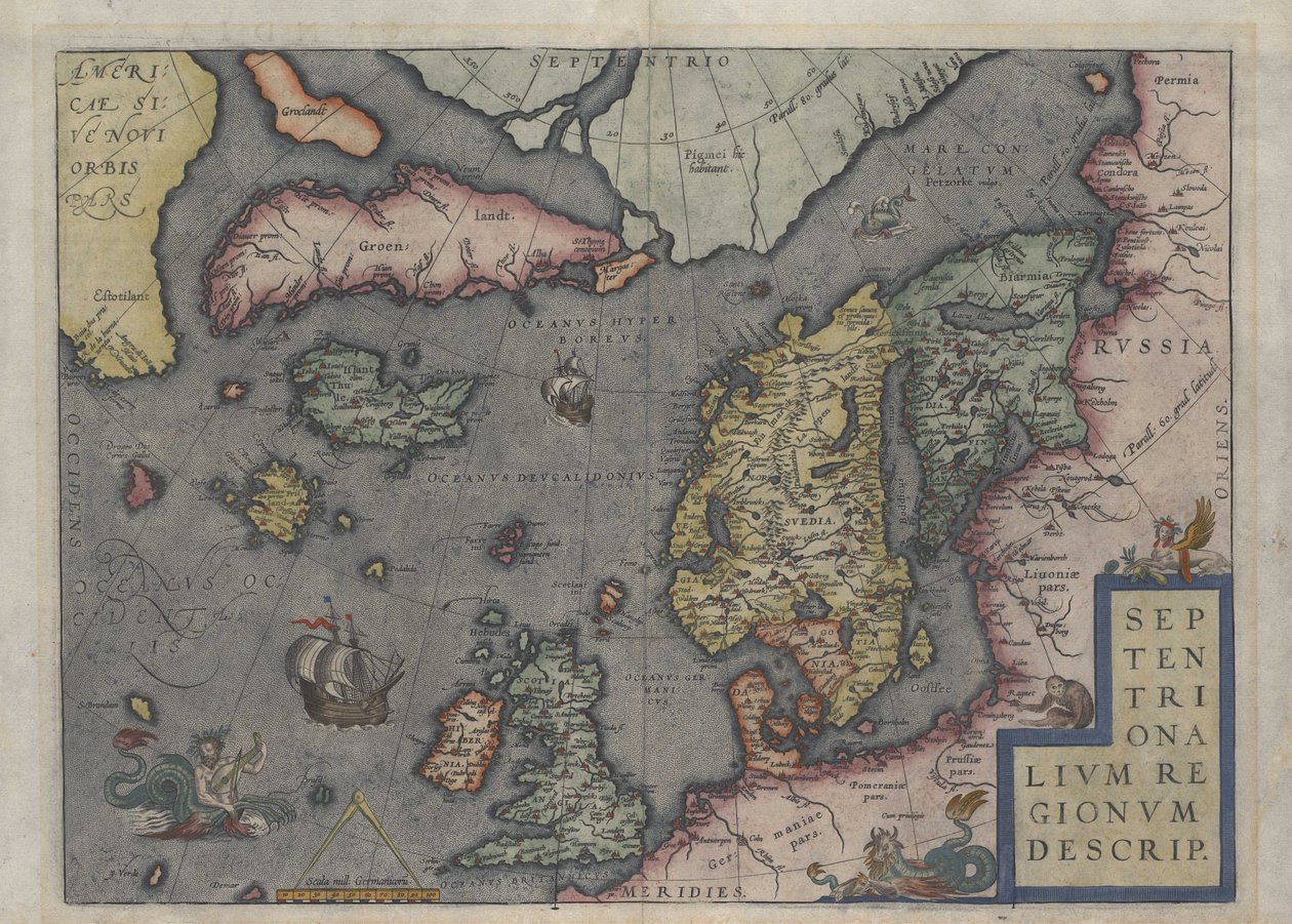 Kort over Island af Abraham Ortelius i 1570 af Abraham Ortelius