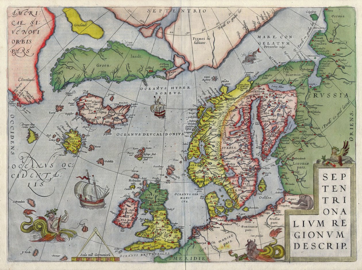 Nordlige regioner af Abraham Ortelius