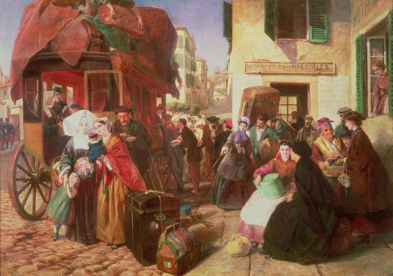 En Flids Afgang fra Biarritz, 1862 af Abraham Solomon