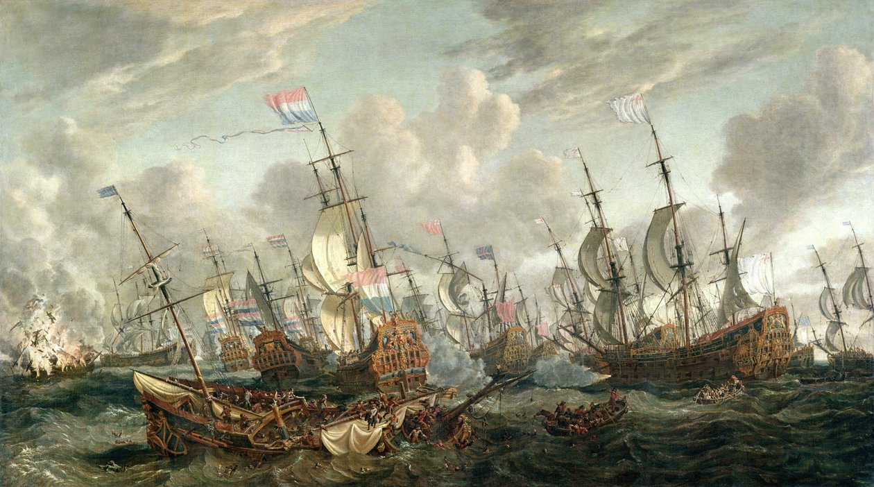 De fire dages kamp, 1-4 juni 1666 af Abraham Storck