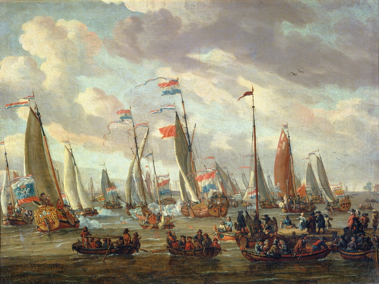 Zar Peter I (1672-1725) besøgte England i januar 1698 af Abraham Storck