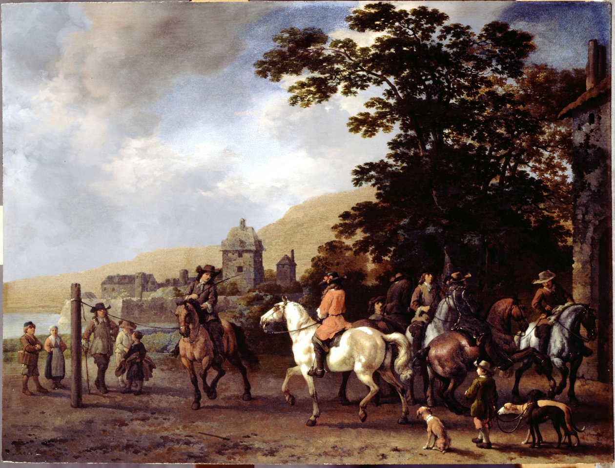 En rideskole i det fri af Abraham van Calraet