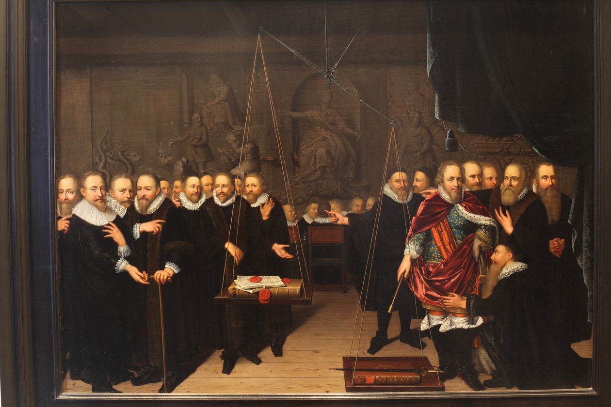 Allegori om den teologiske strid mellem Arminianisterne og deres modstandere af Abraham van der Eyk