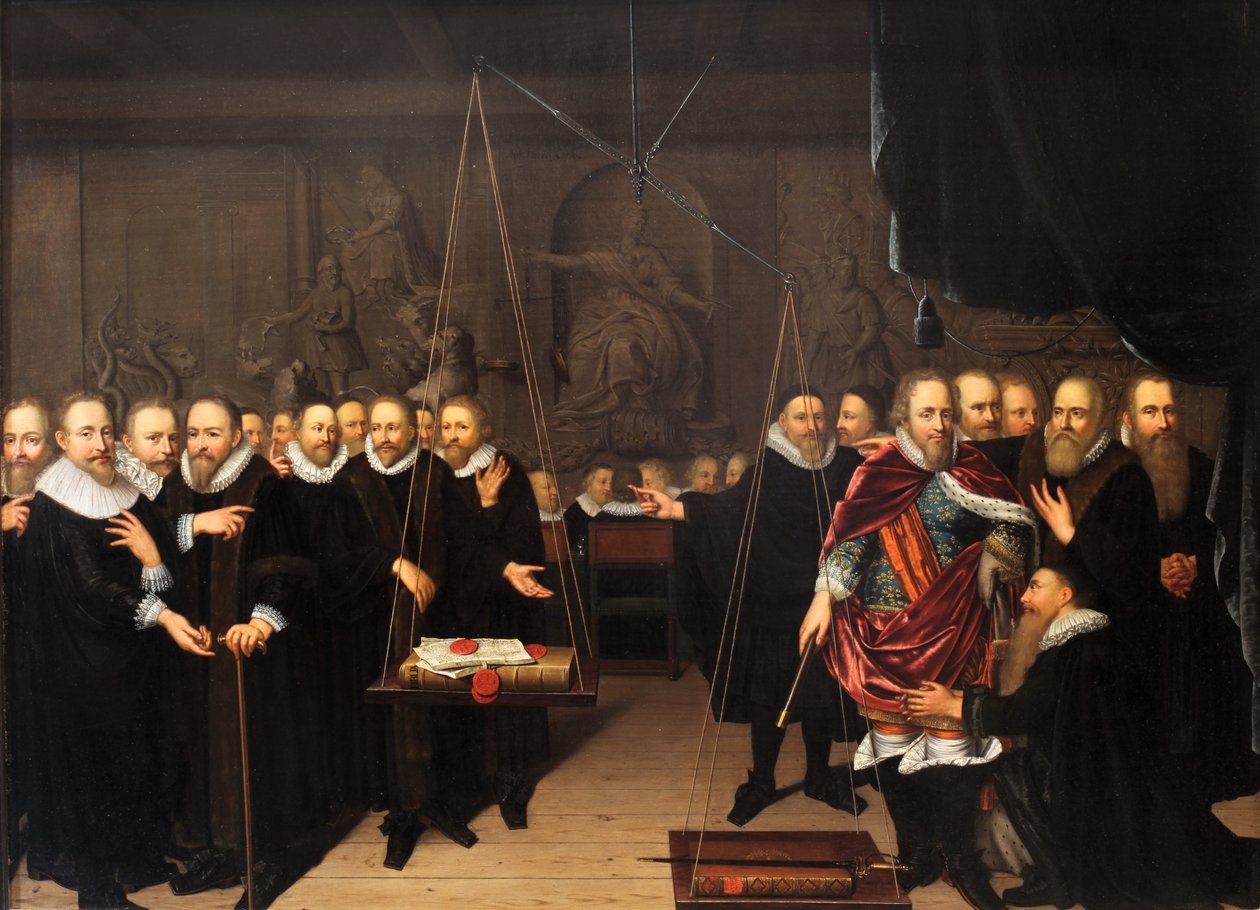 Allegori om den teologiske strid mellem Arminianisterne og deres modstandere af Abraham van der Eyk