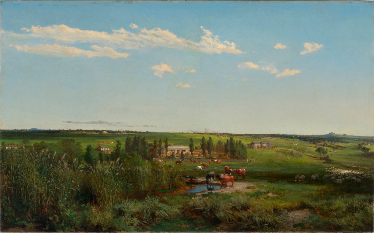 ""Le domaine de Mount Fyans en Australie"" (Mount Fyans homestead) Peinture de Louis Buvelot (1814-1888) - 1869 - Olie på lærred Dim 58,6x95,3 cm National Gallery of Australia, Canberra af Abraham Louis Buvelot