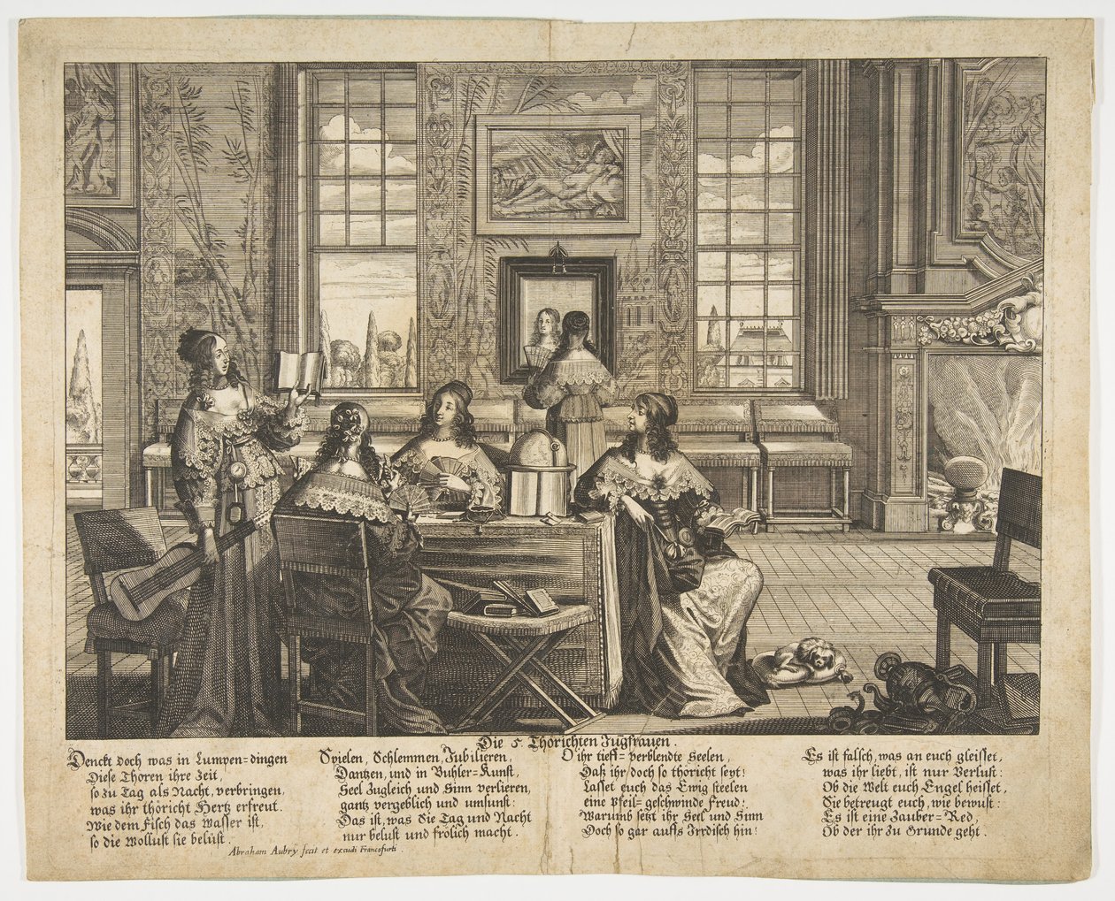The Foolish Virgins Conversing, midten til slutningen af det 17. århundrede. af Abraham Aubry