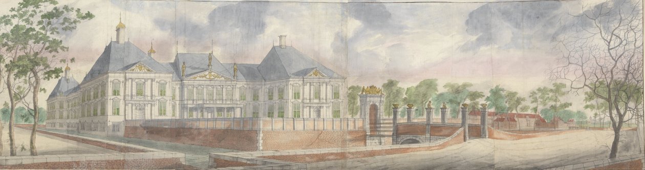 Huset i Honselersdijk og omegn, kan ses på tværs af forpladsen af Abraham Beerstraten