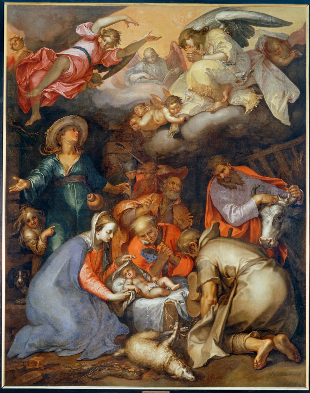Adoration des bergers ... af Abraham Bloemaert