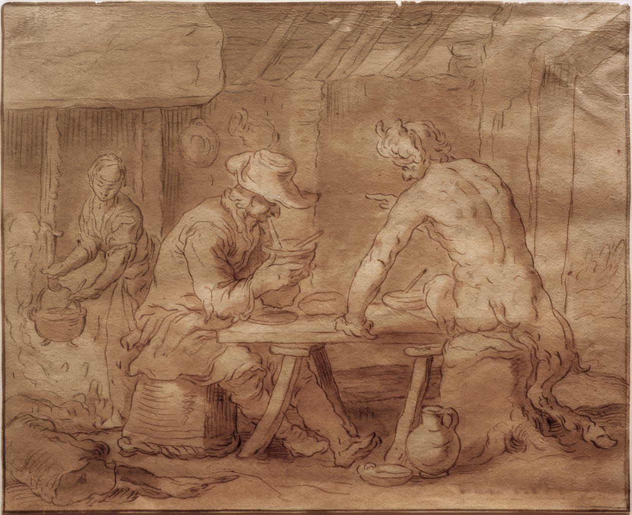 Satyren hos bonden af Abraham Bloemaert