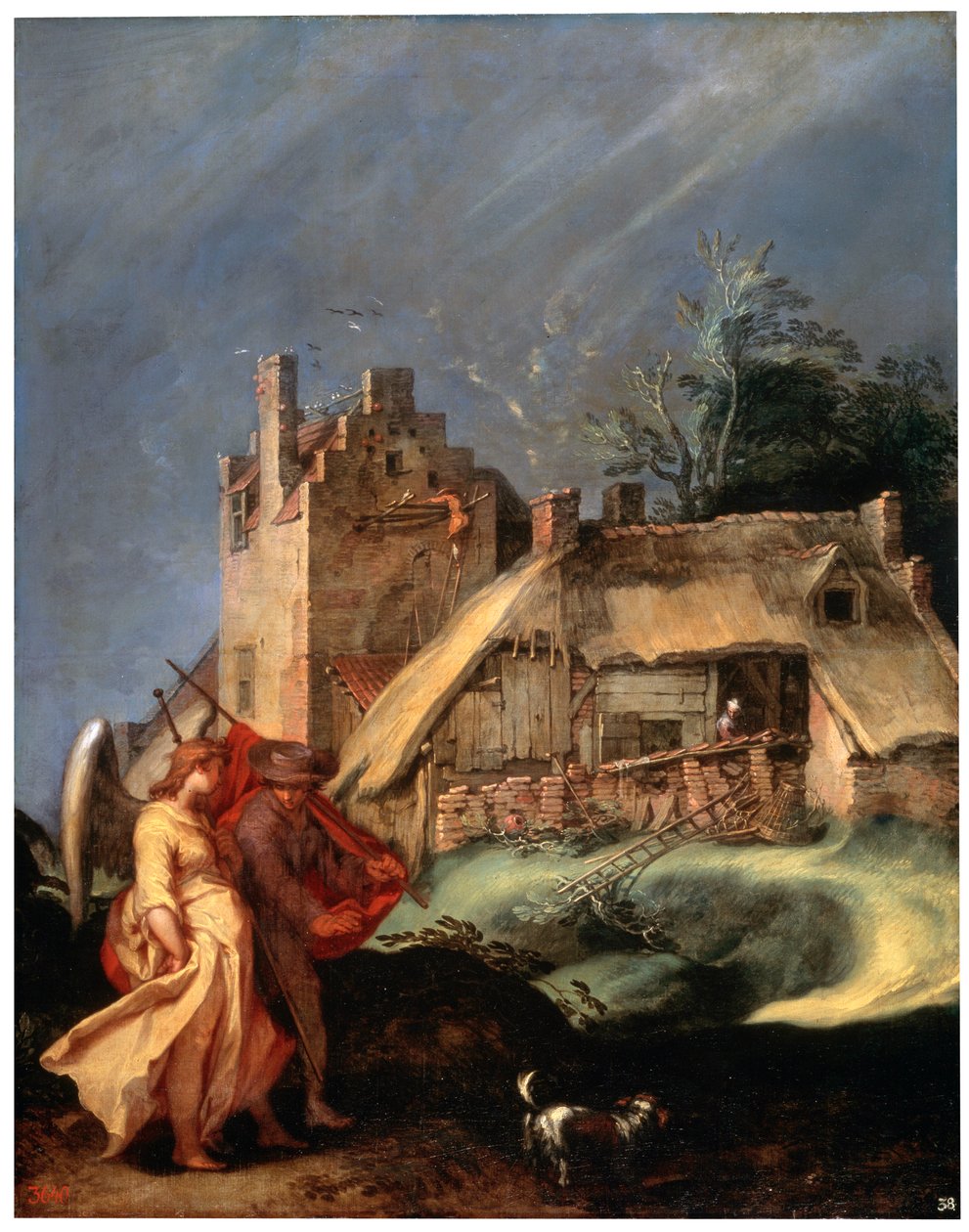 Landskab med Tobias og englen, c1610-c1615 af Abraham Bloemaert