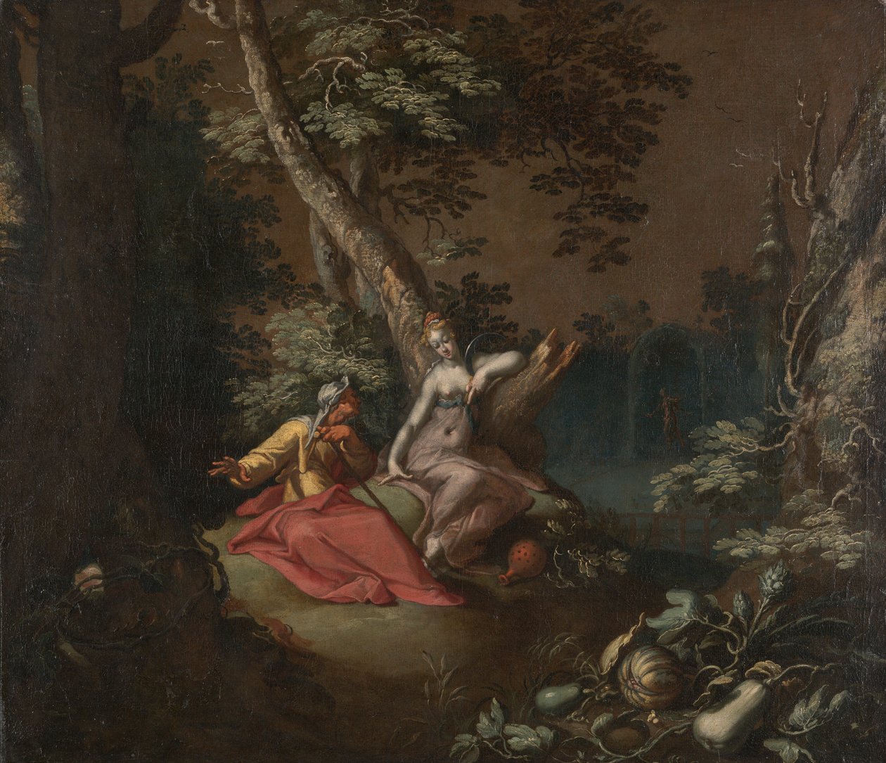Landskab med Vertumnus og Pomona af Abraham Bloemaert