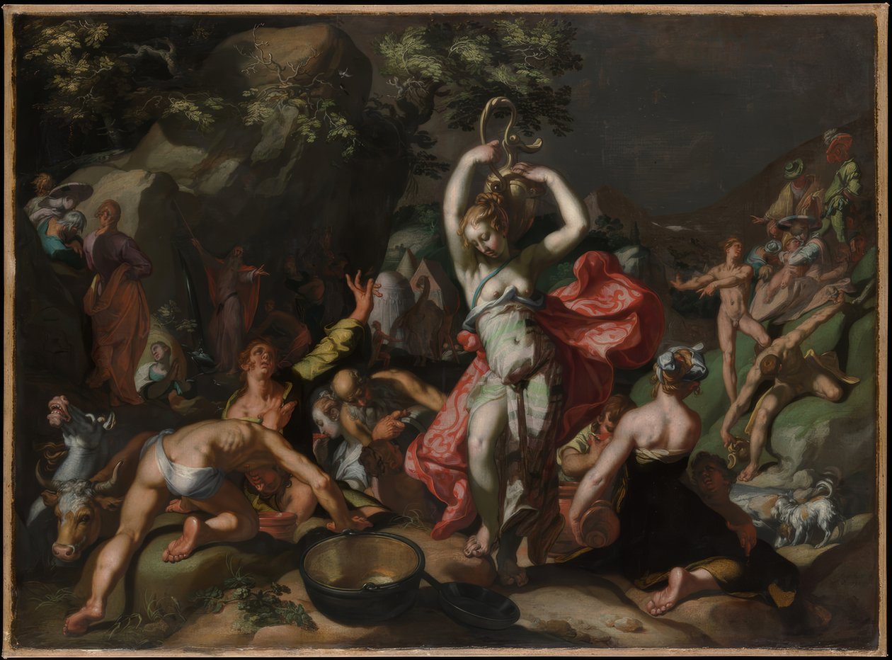 Moses slår klippen af Abraham Bloemaert
