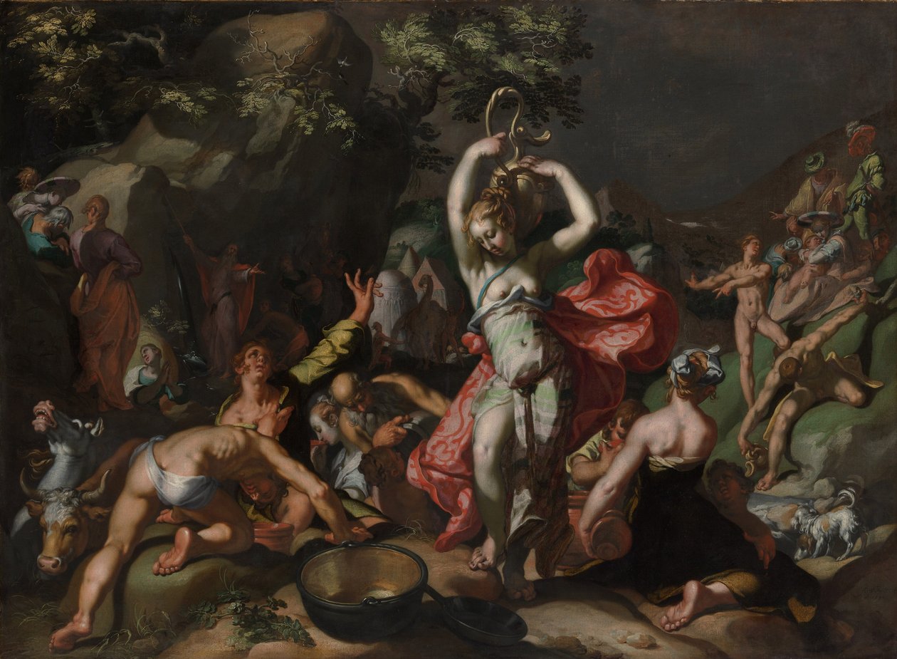 Moses slår klippen af Abraham Bloemaert