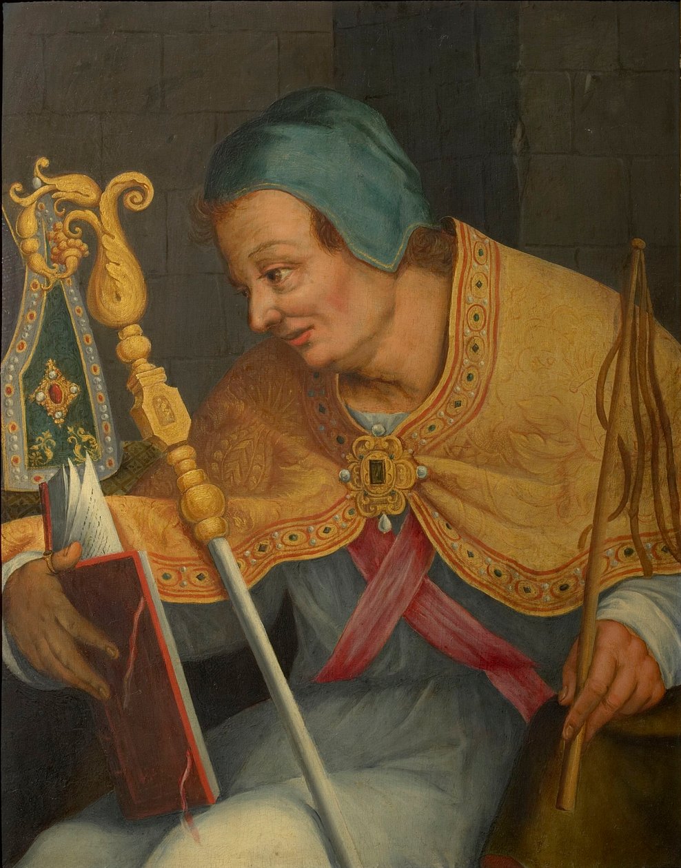 Sankt Ambrosius, ærkebiskop af Milano. af Abraham Bloemaert