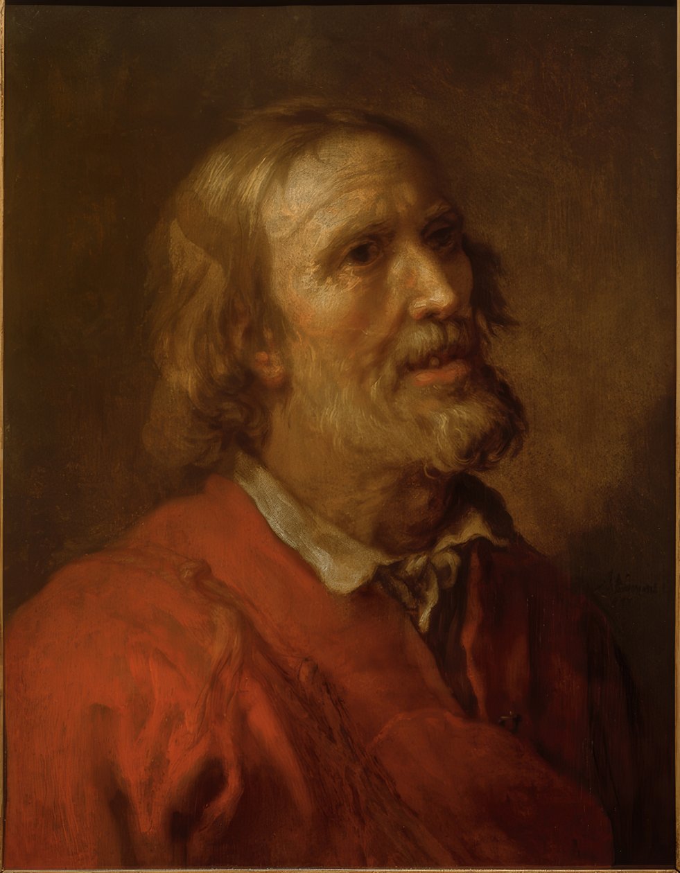 Studieleder af en gammel mand af Abraham Bloemaert