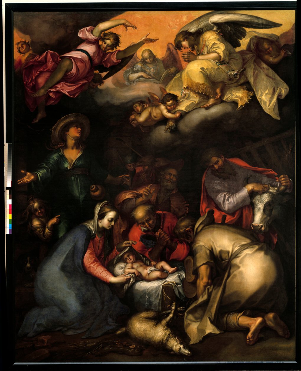 Hyrdernes tilbedelse Maleri af Abraham Bloemaert (1564-1651) 1612 søn. 2,87x2,29 m Paris, Musée du Louvre af Abraham Bloemaert