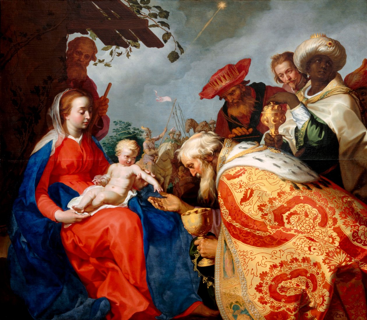 Magiernes tilbedelse, 1624 af Abraham Bloemaert