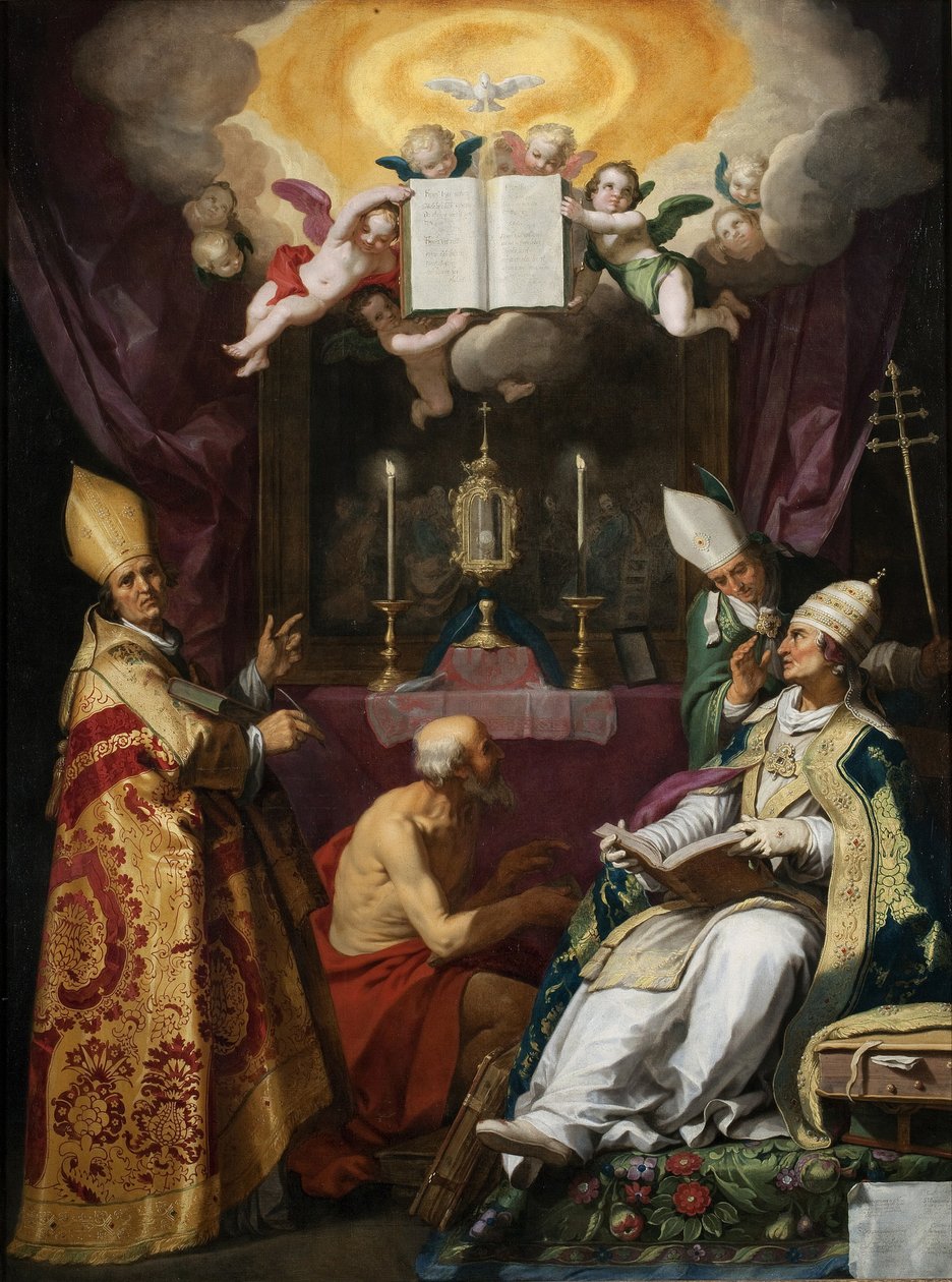 Den latinske kirkes fire fædre af Abraham Bloemaert