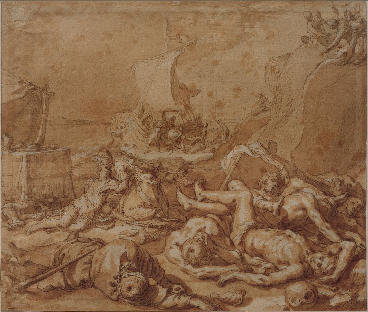 Theagenes og Chariclea efter forliset af Abraham Bloemaert