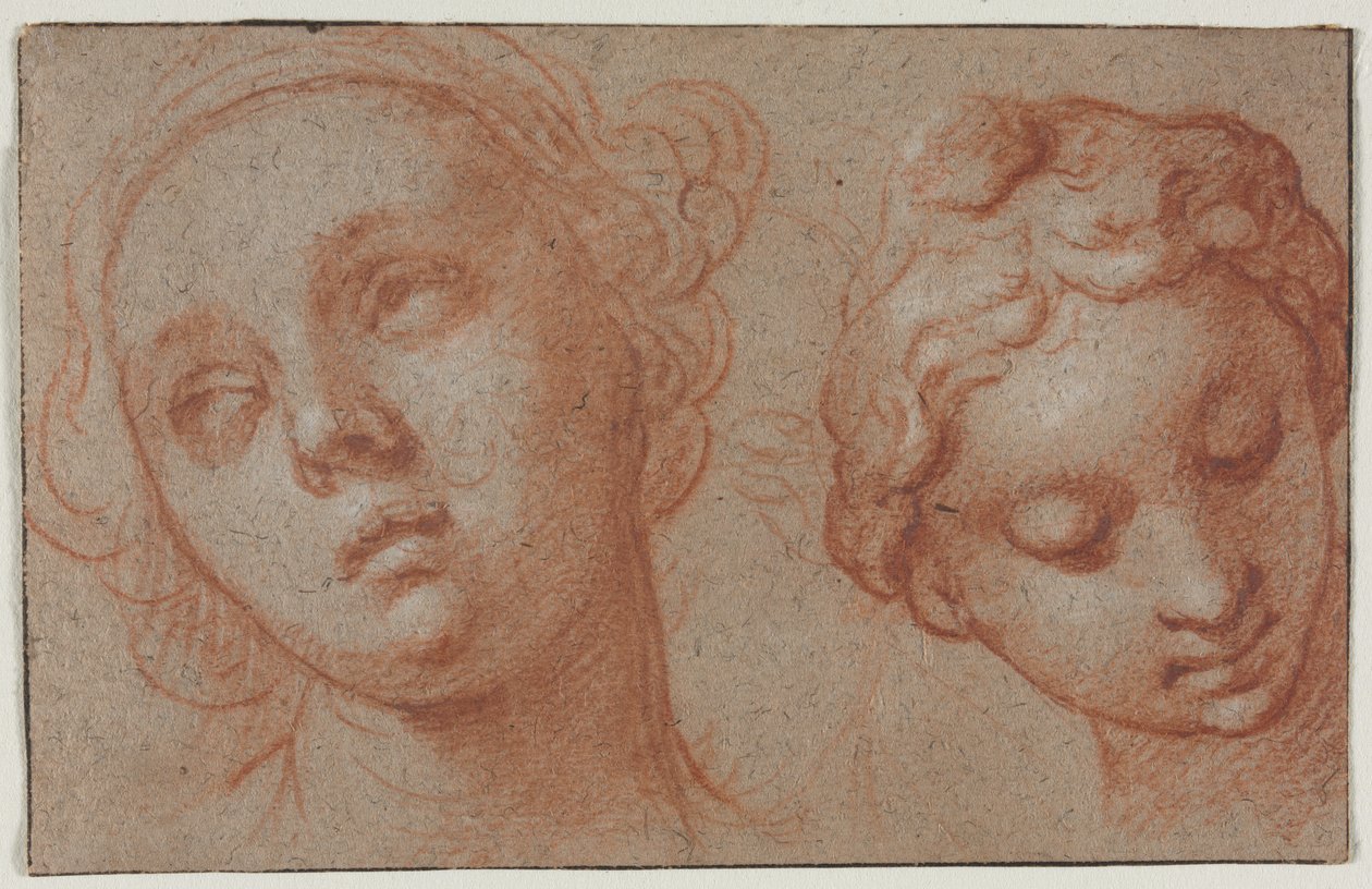 To kvindelige hoveder af Abraham Bloemaert