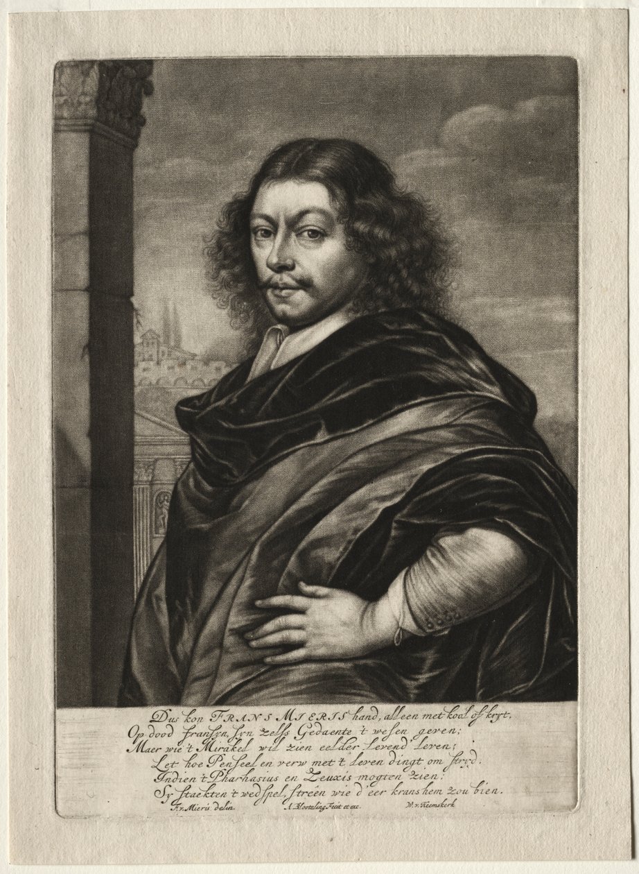 Frans van Mieris I af Abraham Blooteling