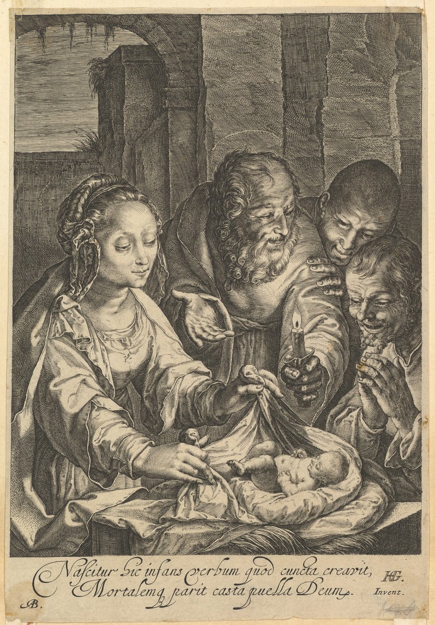 Hyrdernes tilbedelse, efter 1650. af Abraham Blooteling