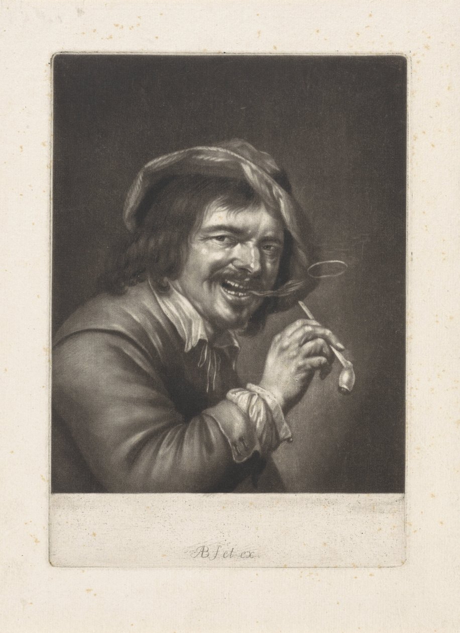 Mand med et rør (lugten) De fem sanser (serietitel) af Abraham Bloteling