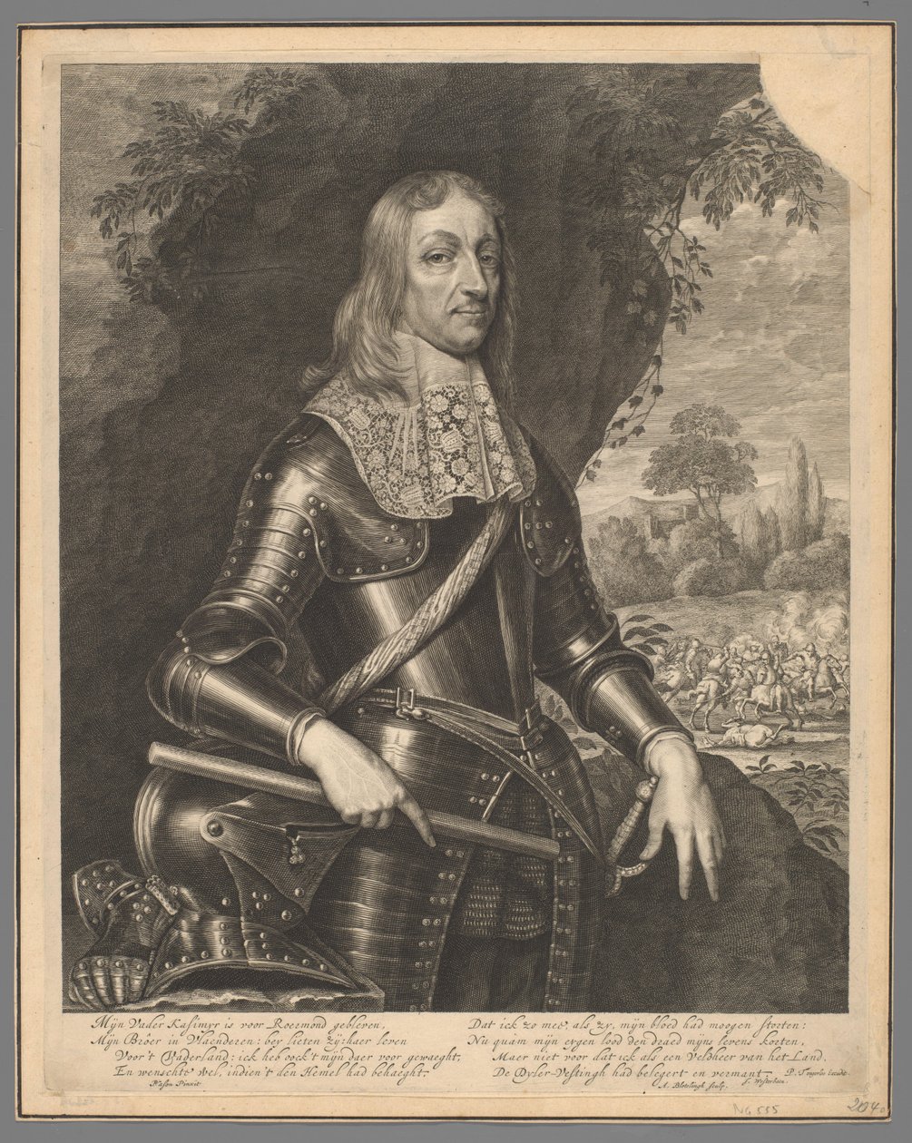 Portræt af Willem Frederik, greve af Nassau-Dietz af Abraham Bloteling