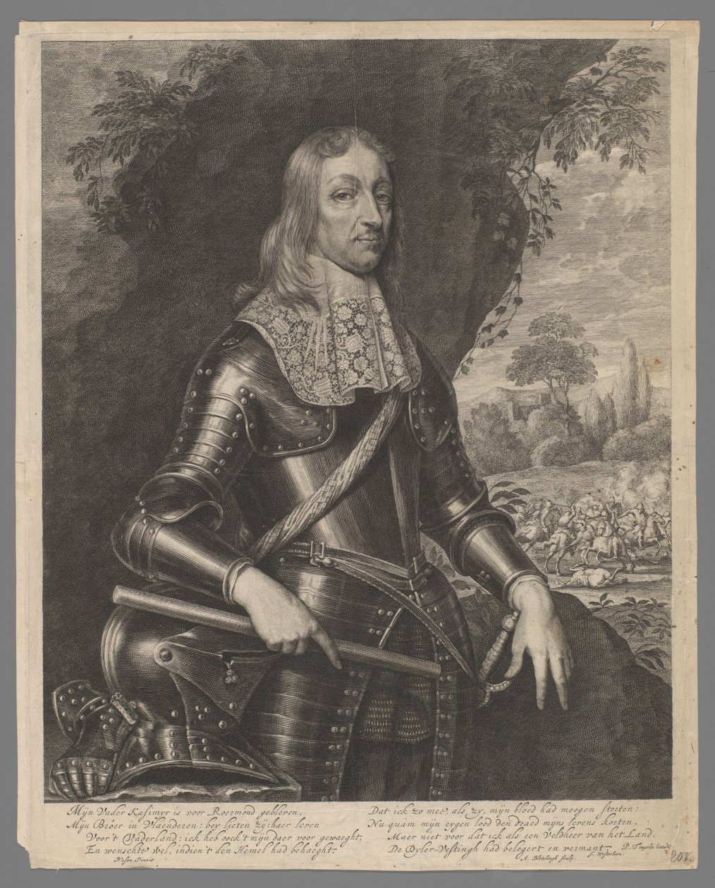 Portræt af Willem Frederik, greve af Nassau-Dietz af Abraham Bloteling