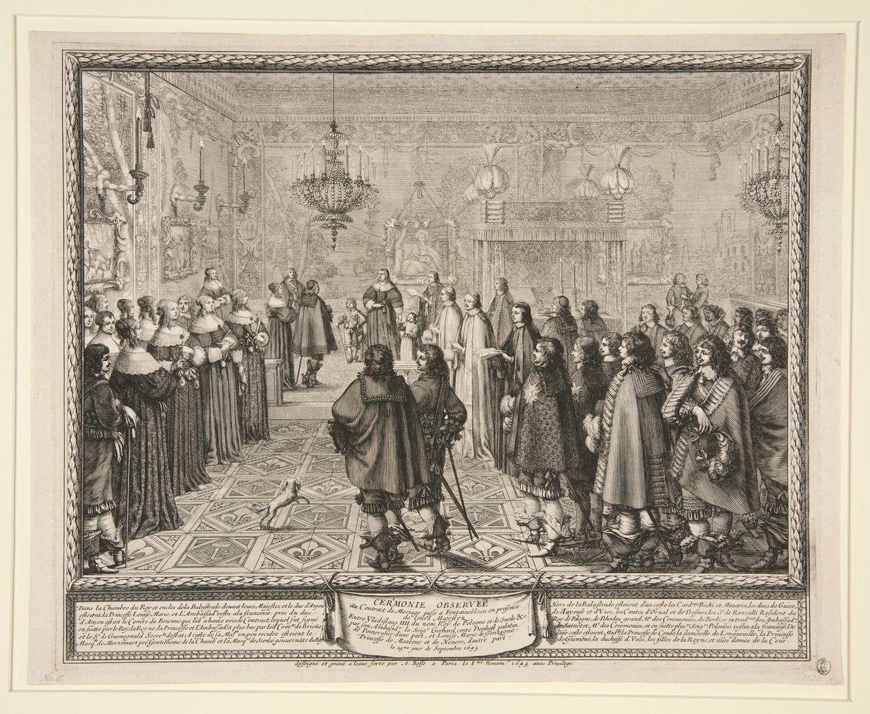 Ceremoni observeret i ægtepagt af Abraham Bosse