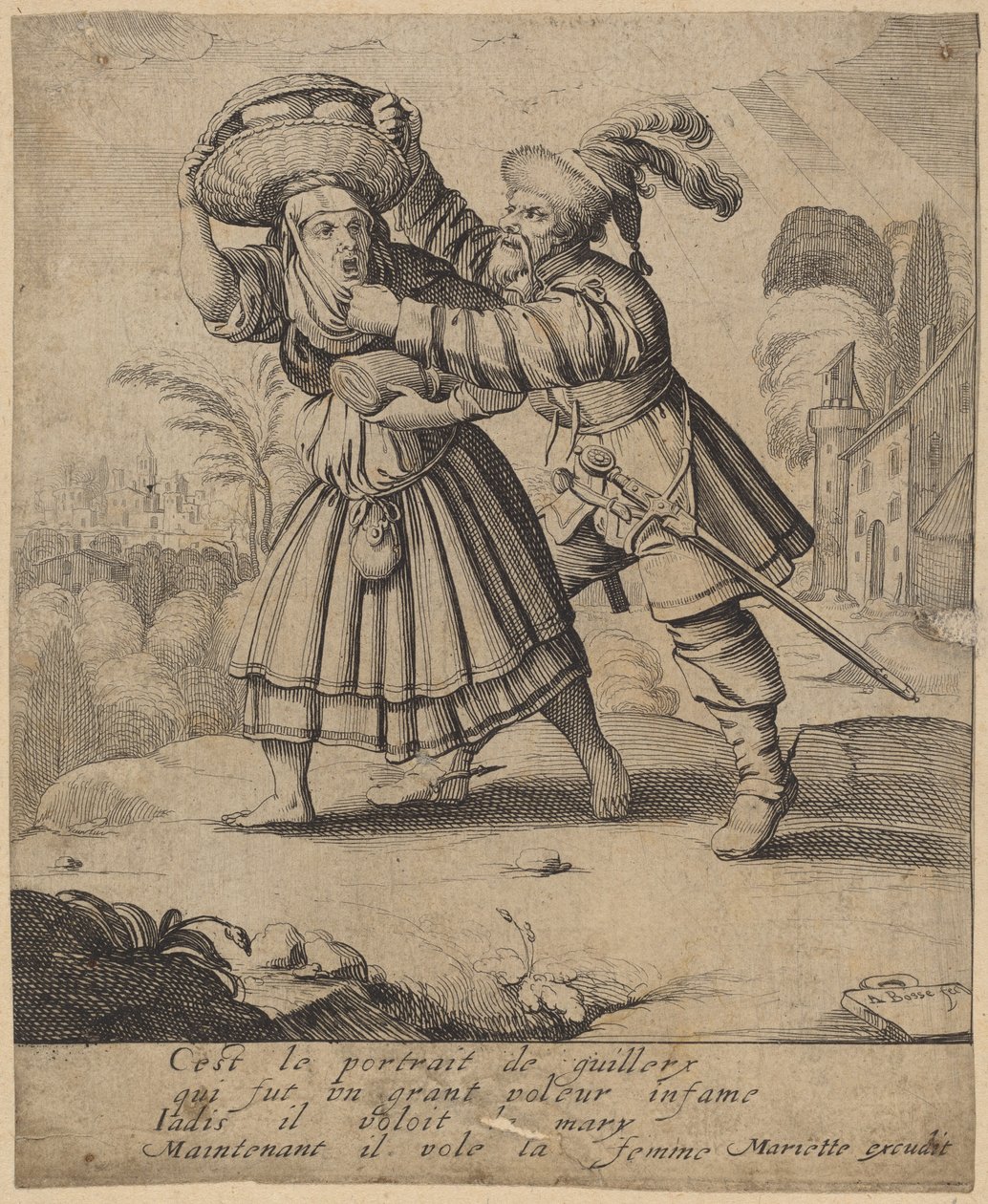 Dette er portrættet af Guillery... af Abraham Bosse