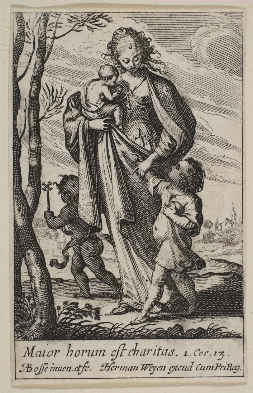Velgørenhed, 1636. af Abraham Bosse