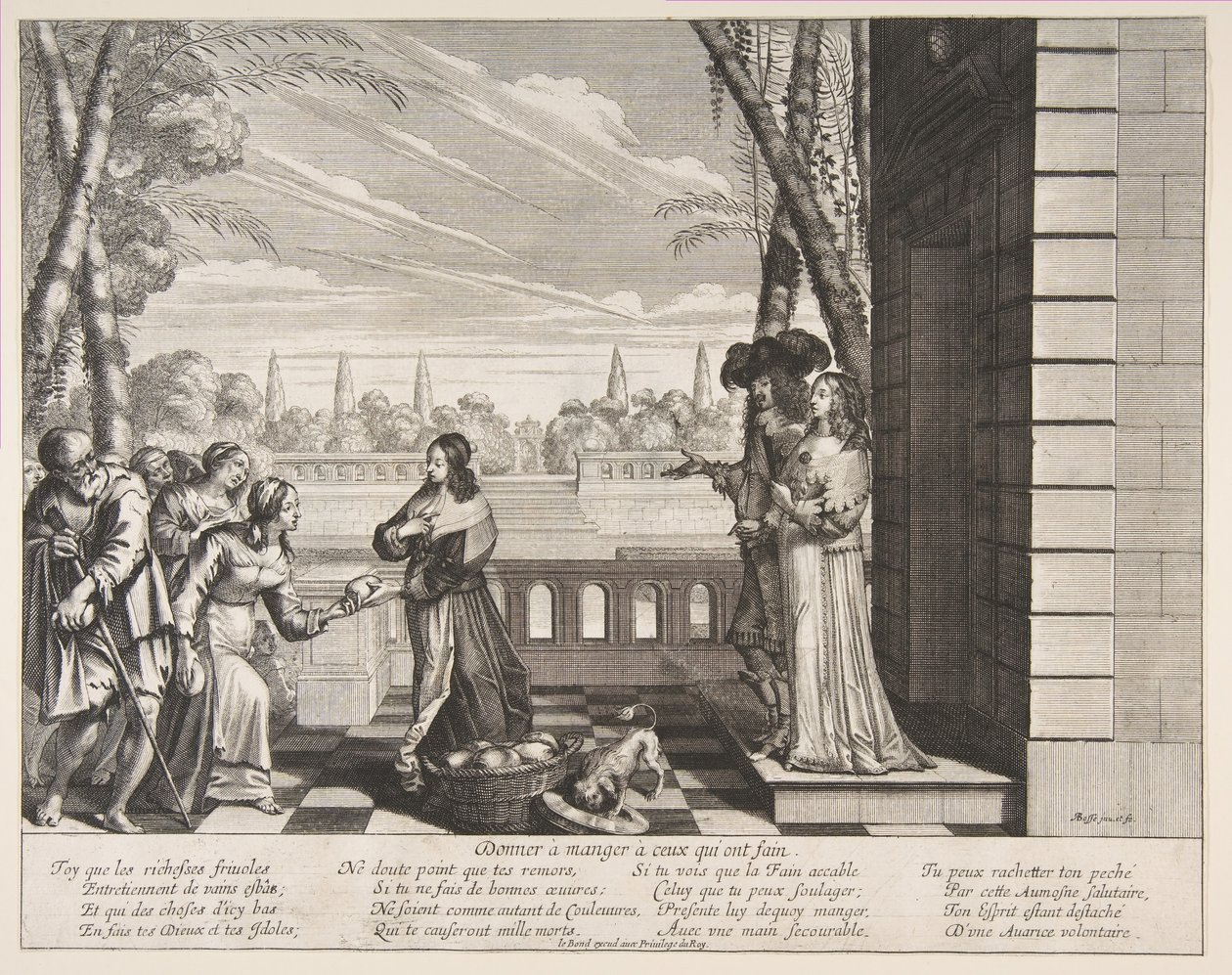 Feeding the Hungry, 1635. af Abraham Bosse