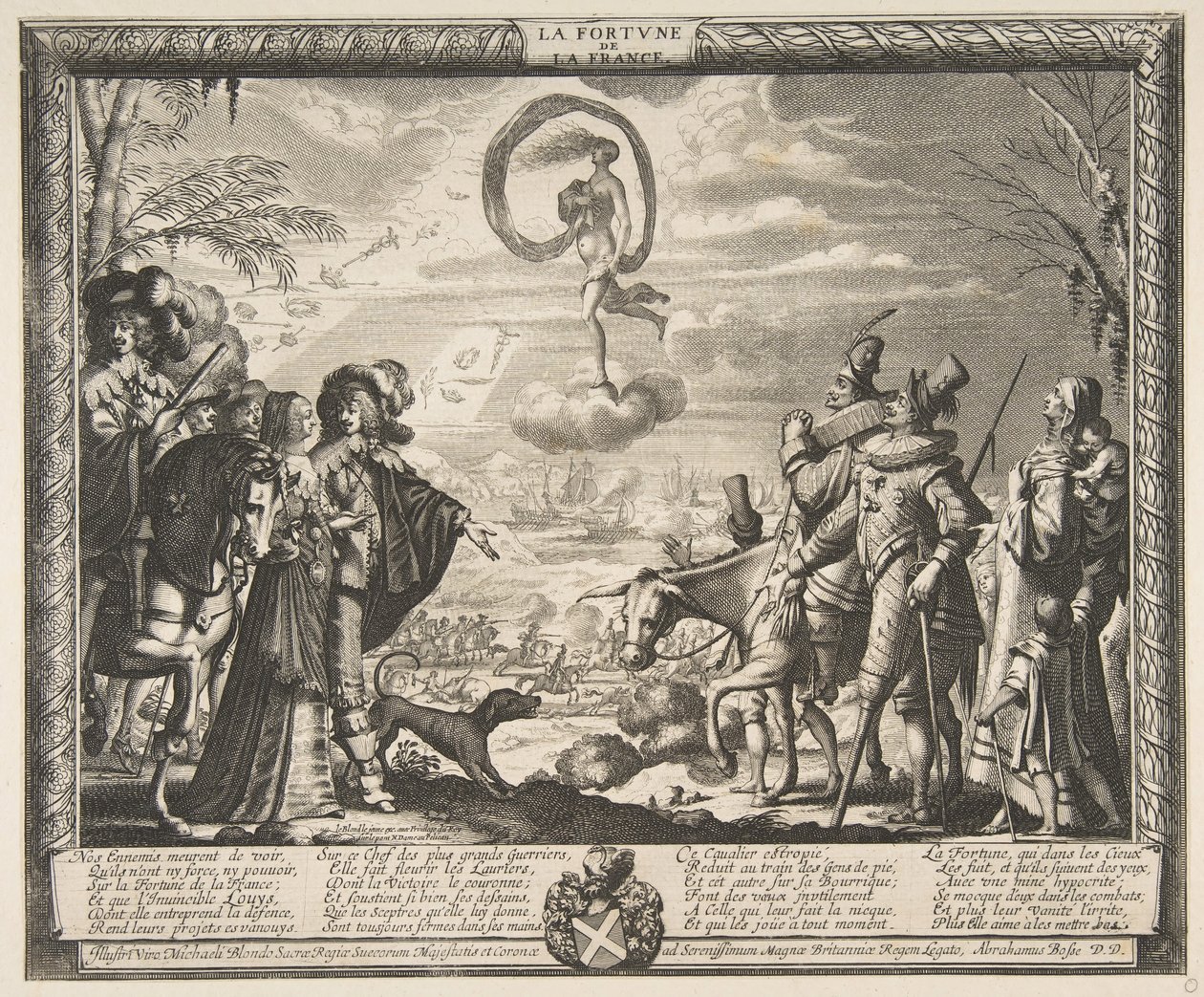 Formue til fordel for Frankrig Fortune of France, ca. 1635-37. af Abraham Bosse