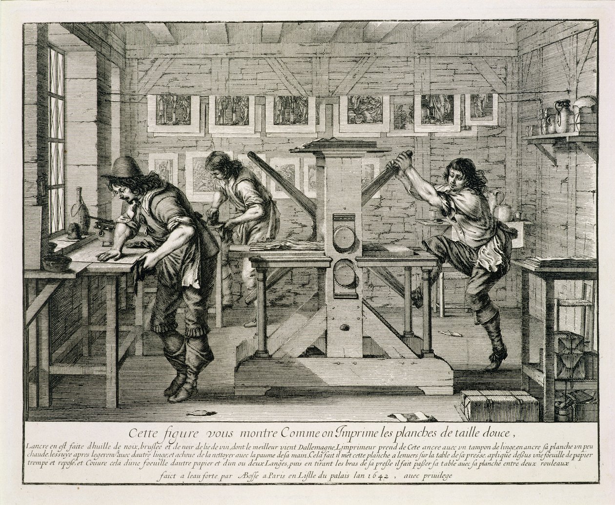 Fransk trykkeri, 1642 af Abraham Bosse