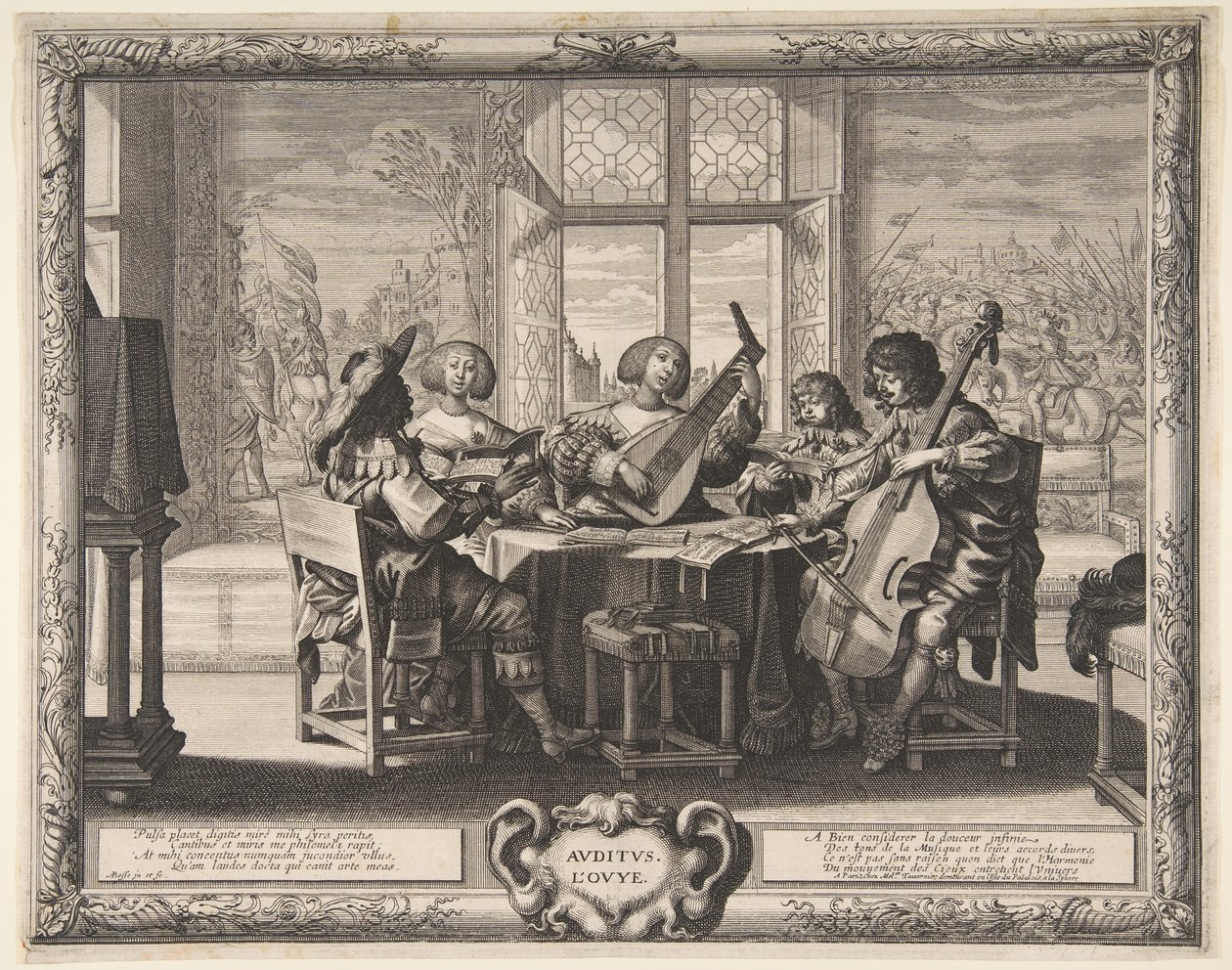 Hørelse, ca. 1638. af Abraham Bosse