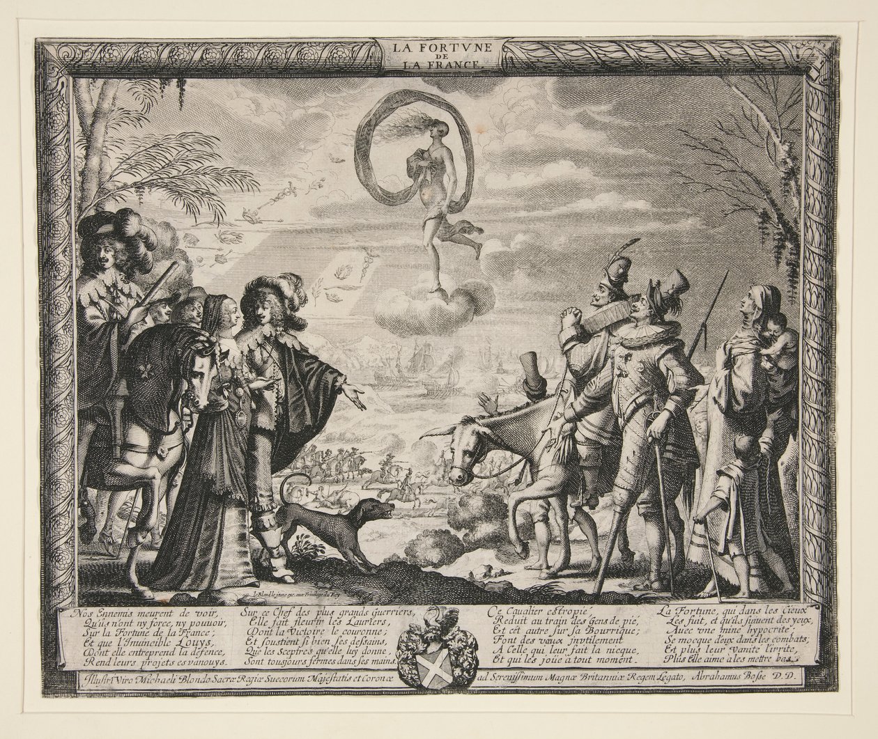 La Fortune de la France, fra et sæt med 4 print af Abraham Bosse