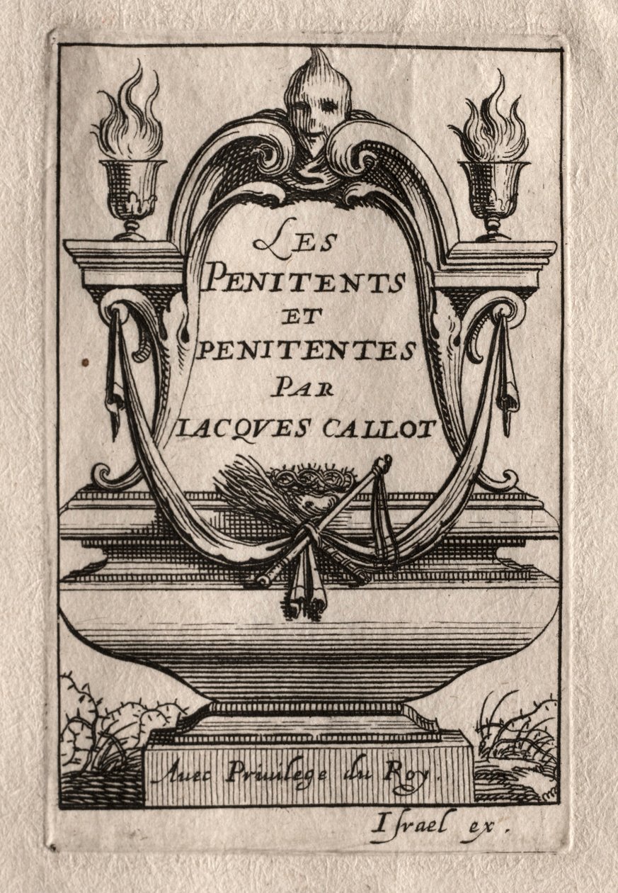 The Penitents: Frontispice. af Abraham Bosse