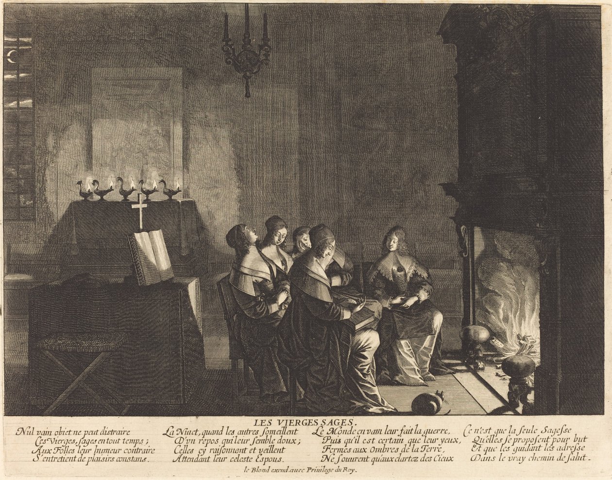 De kloge jomfruer, ingen forgæves genstand... af Abraham Bosse