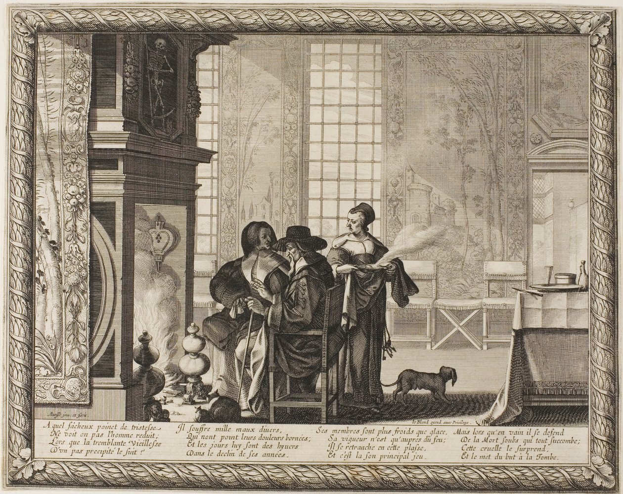 Old Age, plade fire fra Depicting the Four Ages of Man af Abraham Bosse