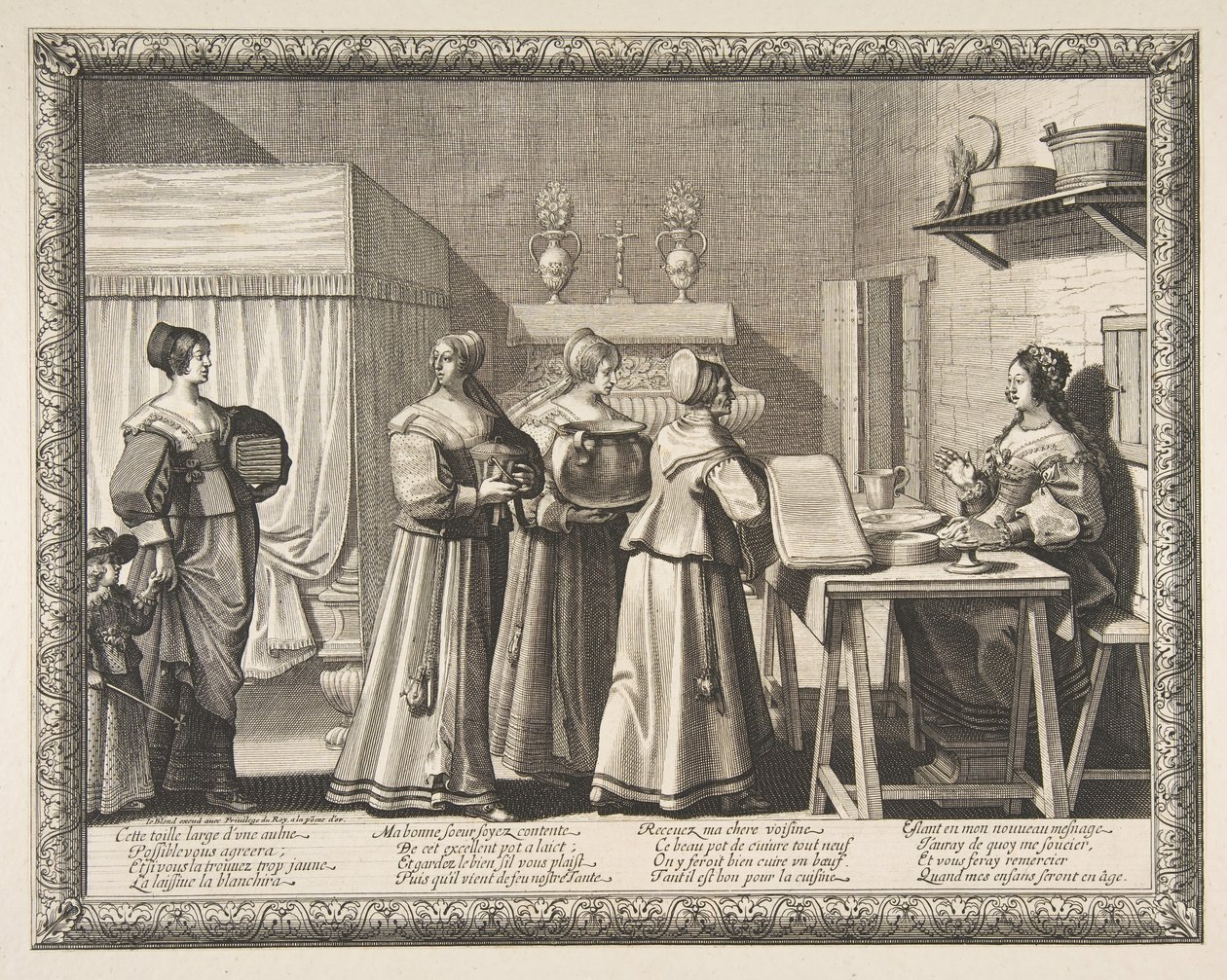 Gaver tilbudt til bruden Gaver tilbudt bruden, ca. 1633. af Abraham Bosse