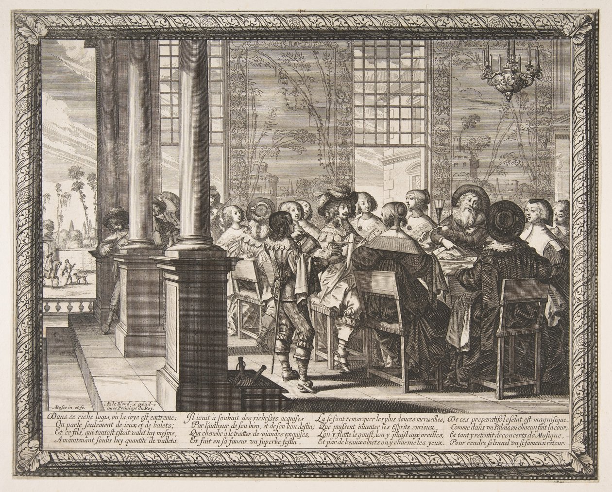 Banketten for den fortabte søns tilbagevenden, ca. 1636. af Abraham Bosse