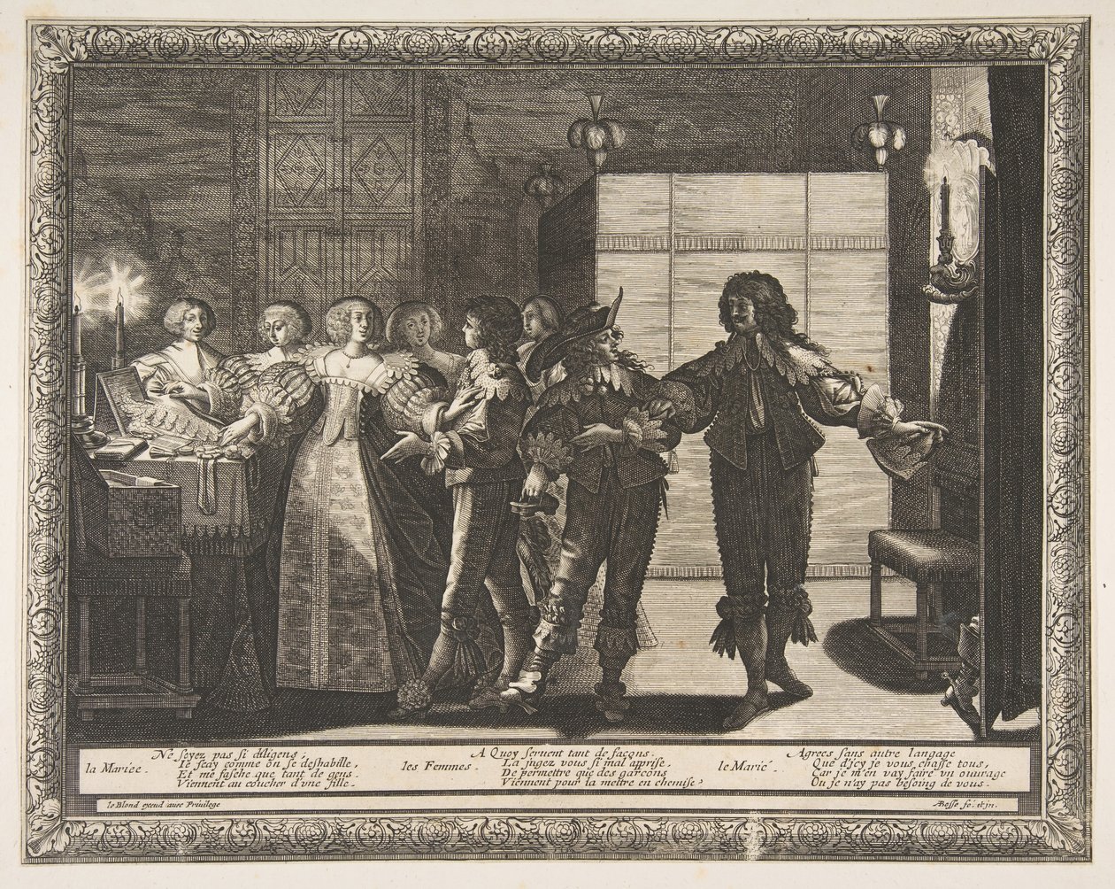 Bruden taget hjem, 1633. af Abraham Bosse