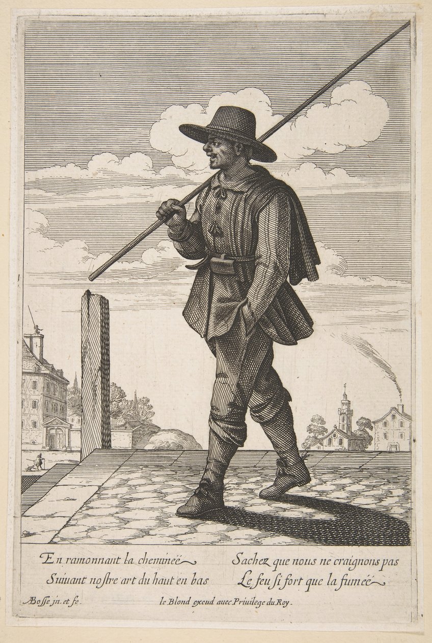Skorstensfejeren, midten til slutningen af det 17. århundrede. af Abraham Bosse